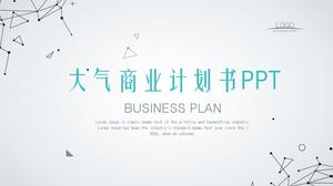 Modèle PPT de plan d'affaires d'entreprise d'embellissement de fond de technologie atmosphérique simple