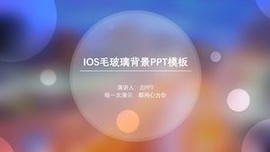 Frosted glass hazy spot IOS wind PPT Templates