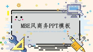 Download gratuito del modello PPT stile MBE simpatico cartone animato