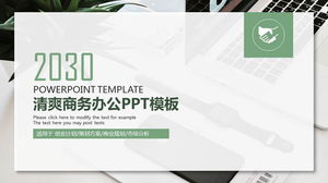 Office desktop background card style business PPT template