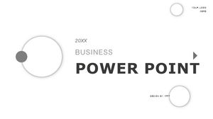 Minimalist gray circle background business PPT template