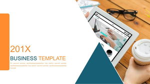 Simple European and American style business report PPT template