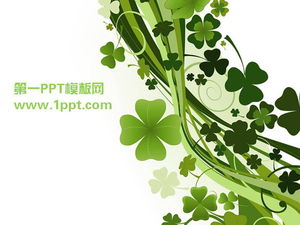 Clover background PPT template download