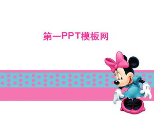 Pink Mickey Mouse background cartoon slideshow template download