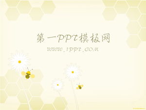Download del modello PPT di sfondo ape elegante