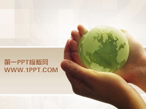 Dünya PPT şablonunu sevin ve koruyun