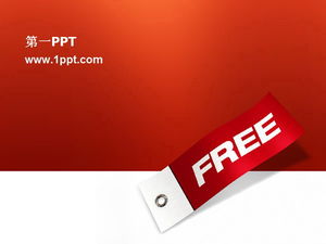 Red simple Korean PPT template download
