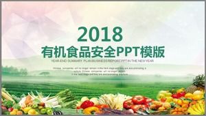 Modèle PPT de formation sur la sécurité des aliments biologiques verts