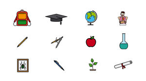 Education teaching flat vector PPT material