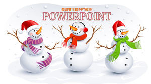 Cute snowman Christmas PPT template