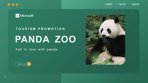 Modello ppt a tema panda zoo semplice e fresco