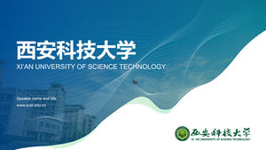 Xi'an Bilim ve Teknoloji Üniversitesi'nin savunma raporu için genel ppt şablonu
