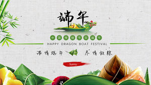 Traditional festival Dragon Boat Festival ppt model