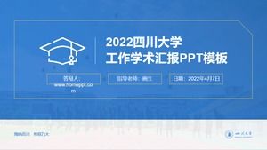 Sichuan Üniversitesi çalışması ve akademik rapor ppt şablonu