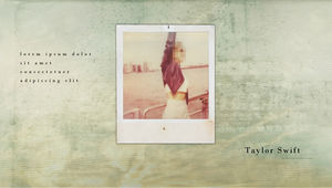 Modello ppt a tema personale di Taylor Swift (Taylor Swift) in stile musicale nostalgico