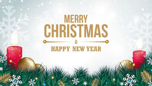 Merry Christmas atmospheric simple Christmas ppt template