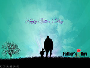 Happy Father's Day two sets of father's day ppt template package download