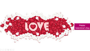 Lettera d'amore creativa della bolla di discorso Modello ppt di San Valentino di San Valentino felice