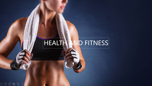Fitness theme sports series dynamic ppt template