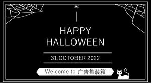HAPPY HALLOWEEN black and white color halloween ppt template