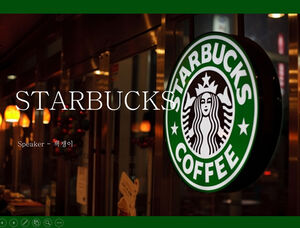Starbucks STARBUCKS information introduction and internal training general ppt template
