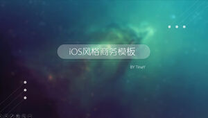 Beautiful dream hazy starry sky ios style business ppt template