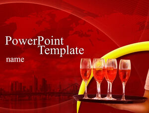 Red wine product introduction general ppt template