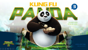 Modello ppt di film d'animazione di successo "Kung Fu Panda 3".