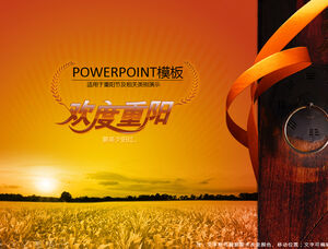 The most beautiful sunset red - celebrating the Chongyang theme festival ppt template