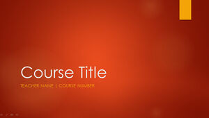 Simple European and American style orange red background ppt template