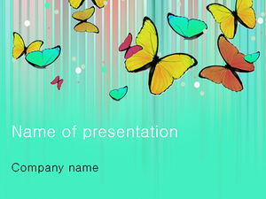 Colorful butterfly beautiful background ppt template