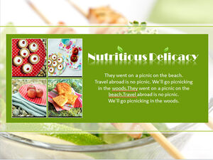 Fresh background food ppt template