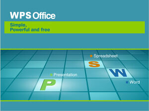 WPS ofis basit iş ppt şablonu