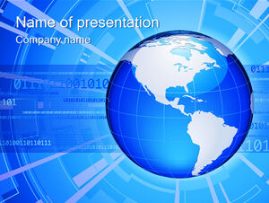 Earth information communication PPT technology template