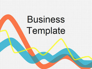 Trend chart line grid business ppt template