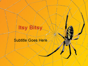 Spider and cobweb animal ppt template