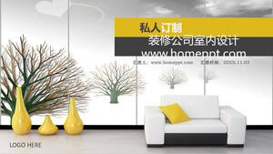 Modern decoration style interior design description ppt template