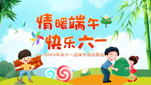 Love Dragon Boat Festival Happy June 1st event planning PPT template
