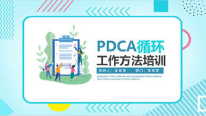 PDCA döngüsü çalışma yöntemi eğitimi PPT şablonu