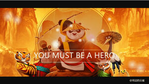 Kung Fu Panda film afişi PPT şablonu