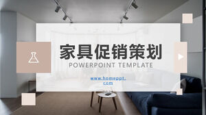 Simple and elegant magazine style furniture promotion event planning PPT template