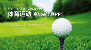 Modèle PPT de parcours de golf vert frais