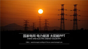 Modello PPT del rapporto di lavoro della società di energia elettrica della rete statale