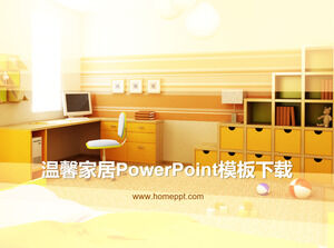 Modèle PowerPoint de maison chaude jaune Télécharger