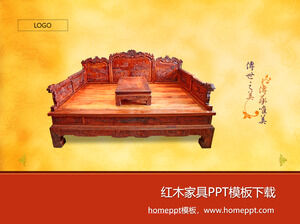 Exquisite Mahogany Furniture PowerPoint Template Download