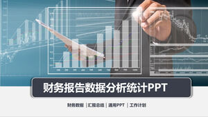 Karakter hareketi veri raporu arka planının finansal analiz raporu için PPT şablonu