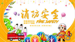 PPT template for fire safety education in kindergartens and primary schools