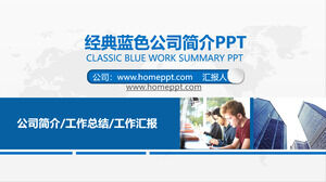 Modèle PPT de profil d'entreprise Blue Dynamic Utility