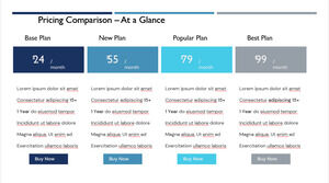 Free Powerpoint Template for Pricing Comparison Glances