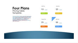 Free Powerpoint Template for Simplistic Pricing Plans